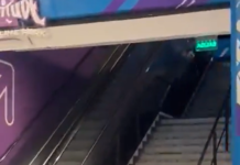 Se cayó parte del techo del patio de comidas: videos de la inundación dentro del Alto Avellaneda