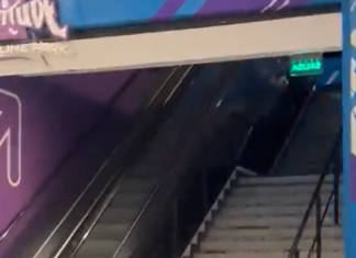 Se cayó parte del techo del patio de comidas: videos de la inundación dentro del Alto Avellaneda