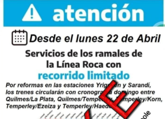 Fake viral: Trenes Argentinos desmintió información sobre interrupción del servicio del Tren Roca