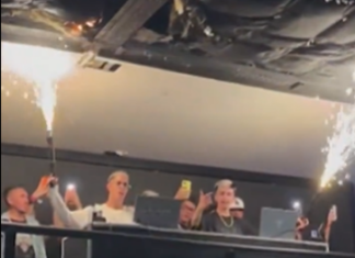 Encendieron bengalas en una disco de Burzaco