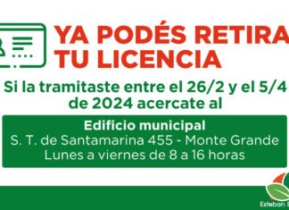 Licencia de Conducir en Echeverría: quienes la tramitaron entre febrero y abril ya pueden retirarla en el edificio municipal