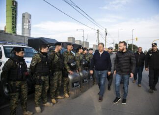 Cascallares y Otermín supervisaron un operativo de seguridad conjunto entre Brown y Lomas