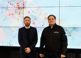 Otermín se reunió con el ministro de Seguridad bonaerense Javier Alonso