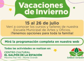 Vacaciones de Invierno en Echeverría: el Municipio brindará talleres y cursos gratuitos para toda la familia