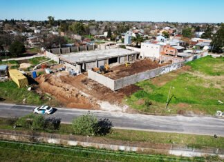 Con varios frentes en obra, toma forma el nuevo natatorio municipal de Rafael Calzada
