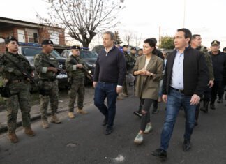 Los intendentes Cascallares, Mayra Mendoza y Andrés Watson supervisaron un nuevo megaoperativo policial conjunto