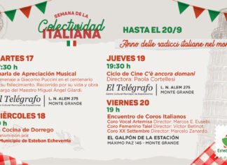 Se festeja la Semana de la Colectividad Italiana con diversas actividades en Esteban Echeverría