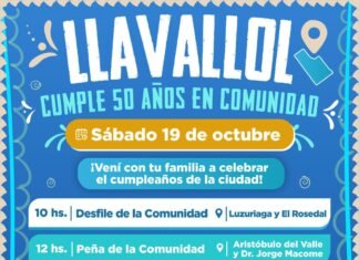 Llavallol celebra sus 50 años con un encuentro para toda la familia