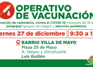 Nuevos operativos gratuitos de vacunación en Esteban Echeverría