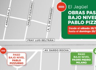 El Jagüel: cierre del paso bajo nivel de Pablo Pizzurno por tareas de mantenimiento