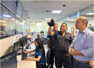 Cascallares monitoreó desde el COM Municipal el desempeño policial y los servicios de emergencias