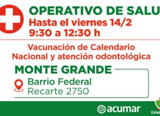 Continúan los operativos de salud en Monte Grande
