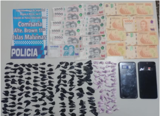 Almirante Brown: la policía detuvo a dos malvivientes y secuestro cocaína preparada para su venta