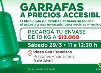 Nuevo operativo de recarga de garrafas a valor social en 9 de Abril