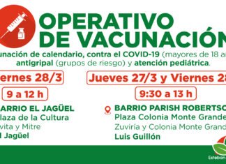Operativos de vacunación en Luis Guillón y El Jagüel
