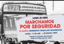 La Matanza: choferes de Almafuerte realizan paro y marcha en reclamo de mayor seguridad