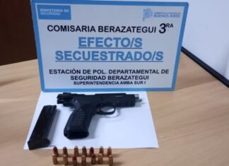Berazategui: detenido por portación ilegal de arma de guerra y tenencia de estupefacientes