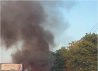 Demoras en la zona del Cruce Lomas por el incendio de un vehículo