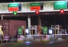 Protesta de trabajadores del peaje afecta el tránsito en la Autopista Riccheri