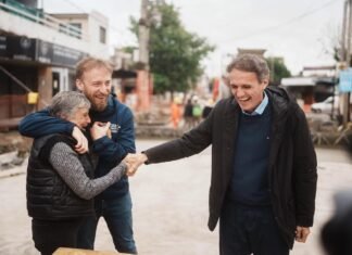 Otermín y Katopodis recorrieron los avances de la reconstrucción integral de calle Recondo en Fiorito