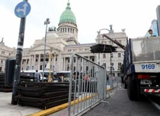 Marcha de los Jubilados: operativo de seguridad en torno al Congreso Nacional
