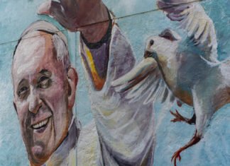 Homenaje al Papa Francisco con un mural en Rafael Calzada