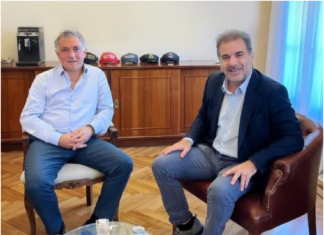 Sebastián Pareja y Cristian Ritondo en una foto que busca desmentir fracturas en La Libertad Avanza