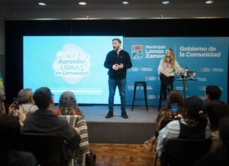 Federico Otermín y Sol Tischik presentaron Aprender Lomas, una plataforma de capacitación en oficios con salida laboral