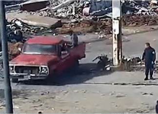 Con el apoyo de las cámaras del COM, evitaron que dos personas arrojen una cantidad importante de residuos a la vía pública