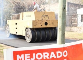 Obras de pavimentación en Monte Grande