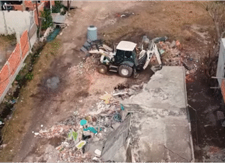 El Municipio de Echeverría demolió un búnker narco en 9 de Abril