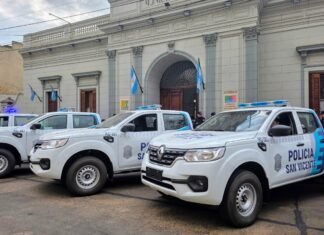 Refuerzo en seguridad y educación: San Vicente recibió nuevos patrulleros y obras escolares