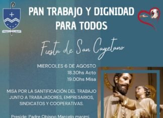 Multisectorial por el trabajo: la Iglesia convoca mañana en San Cayetano a renovar el compromiso con la justicia social
