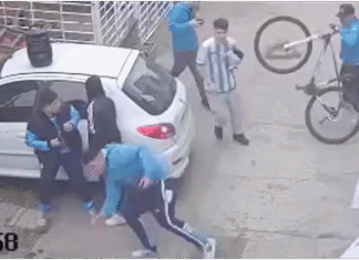 Violento enfrentamiento entre facciones de la barra de Racing en Dock Sud