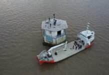 AySA realiza el operativo anual en la torre de toma de Bernal para garantizar el servicio de agua potable en el sur del conurbano