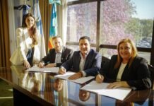 Federico Otermín, Diego Molea y Fernanda Vázquez anunciaron el Consejo de Seguridad y Justicia de Lomas junto a la UNLZ