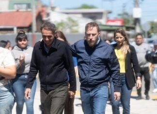 Otermín y Katopodis recorrieron la reconstrucción de la avenida Recondo en Lomas