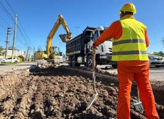 Avanza la refacción y ampliación de la Avenida Hipólito Yrigoyen entre Diehl y Payró