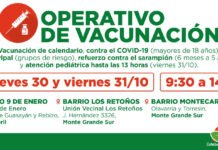 Nuevos operativos gratuitos de vacunación en Esteban Echeverría