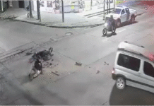 Persecución policial terminó en violento choque en Temperley: un motociclista hospitalizado con politraumatismos