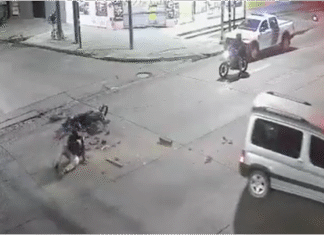 Persecución policial terminó en violento choque en Temperley: un motociclista hospitalizado con politraumatismos