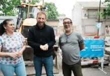 Otermín recorrió con vecinos un nuevo frente de obra en Temperley