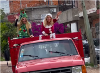 La Navidad de las Xipolitakis: Stefy y Victoria en Lomas de Zamora protagonizaron una masiva donación de juguetes