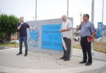 Otermín y el Obispo Lugones inauguraron el Boulevard Papa Francisco