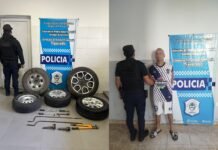 9 de Abril: allanamiento y detención por robo de ruedas