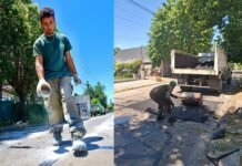 El Municipio de Esteban Echeverría intensifica las obras de mantenimiento vial en Monte Grande