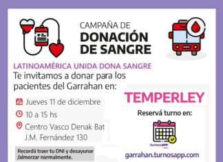 Una gota de esperanza cerca de casa: El Banco de Sangre del Garrahan llega a Temperley
