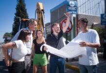 Otermín y Katopodis recorrieron la obra de la Ruta 4 en Lomas