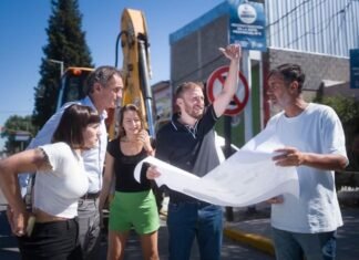 Otermín y Katopodis recorrieron la obra de la Ruta 4 en Lomas