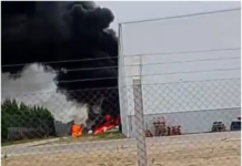 Otra vez el fuego en Spegazzini: Se incendió una fábrica en el mismo predio de la explosión de noviembre